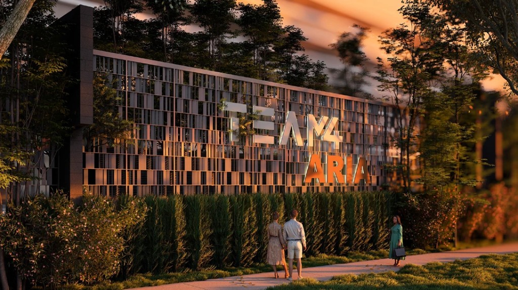 Team4 Aria landscaped entrance