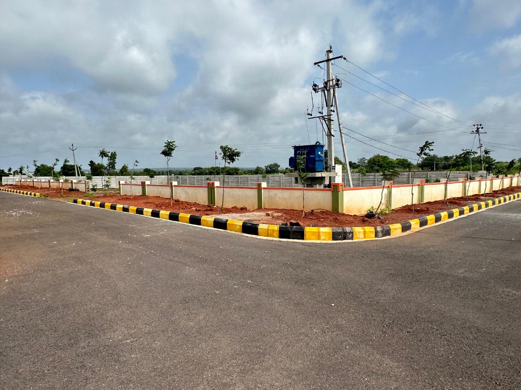 Plot demarcation and perimeter wall